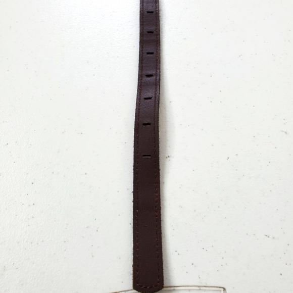 Fossil Leather Patchwork Snake Print Skinny Belt Size Small Retro Colorblock - Picture 8 of 15